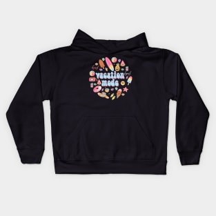 Vacation mode a groovy summer time design Kids Hoodie
